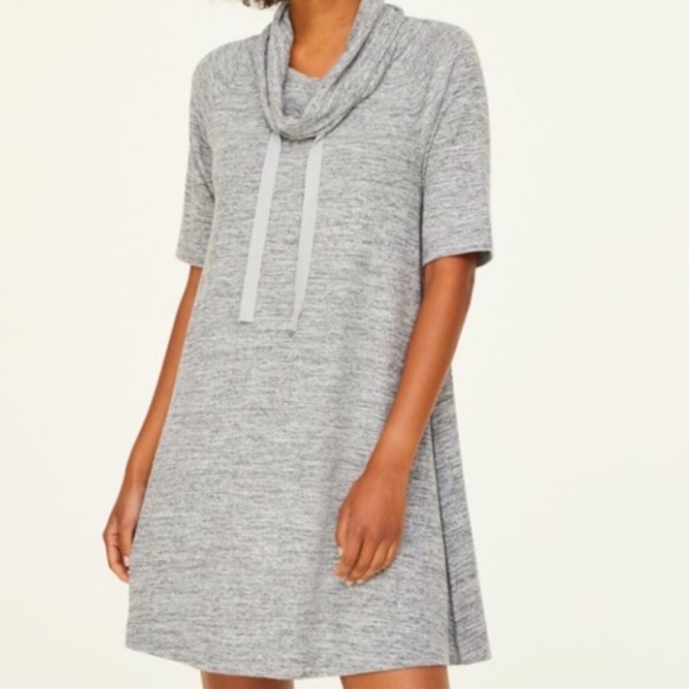 Lou & Grey Women’s Dress Cowl Neck Drawstring Pull Over Sz L